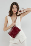 Cartera Jose <br/> Croco Granate