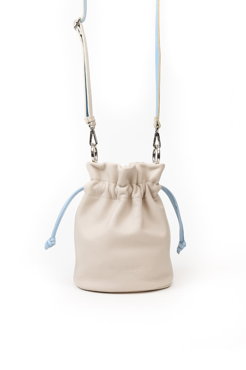 Cartera Aurora <br/> Marfil con celeste