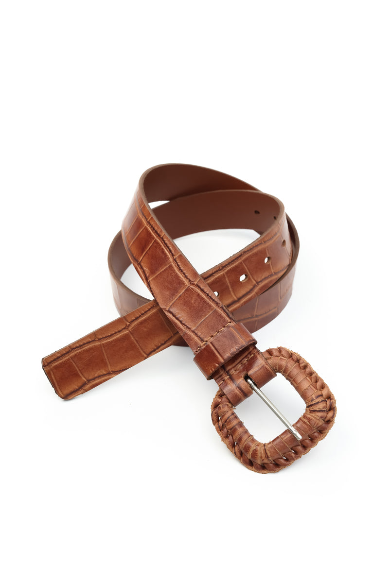 Cinturón Marie Croco Toffee