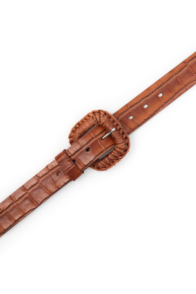 Cinturón Marie Croco Toffee