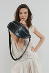 Riñonera Filippa <br/> Croco Azul marino