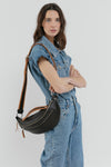 Riñonera Filippa <br/> Negra con camel