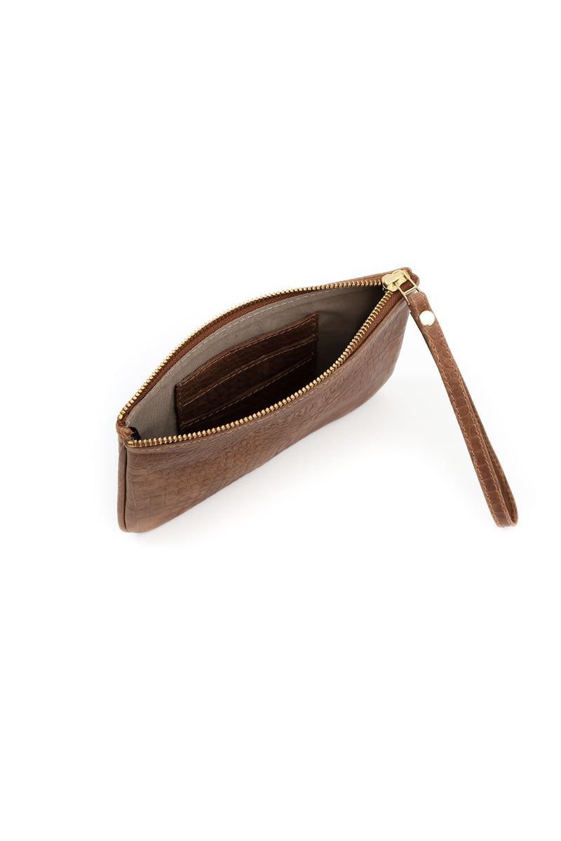 Mini Clutch<br/> Caimán Café