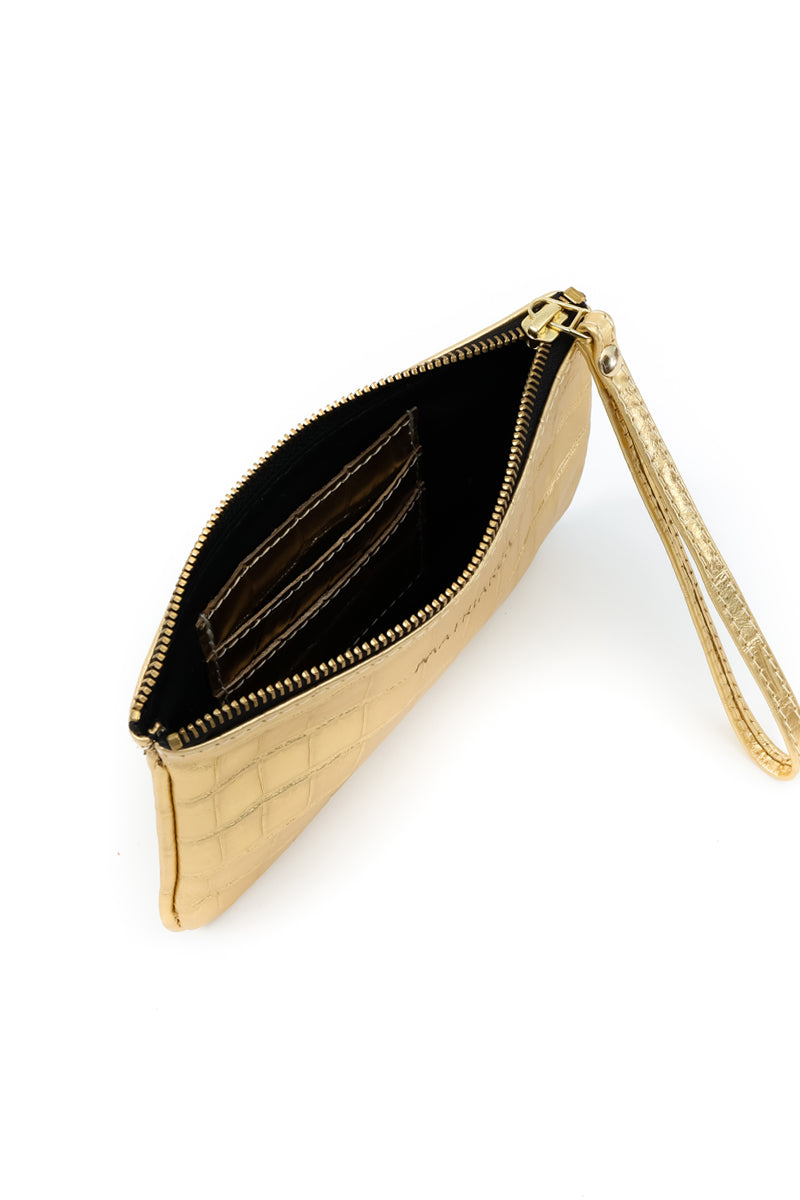 Mini Clutch&lt;br/&gt; croco Dorado