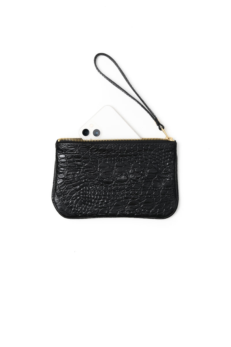 Mini Clutch<br/> croco negro