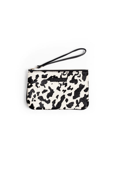 Mini Clutch<br/> Pelo blanco y negro