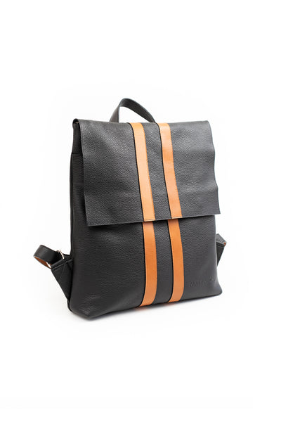 Mochila Simone <br/> Negra con camel