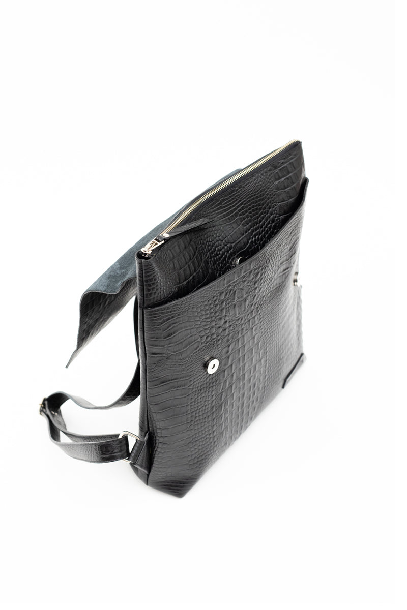 Mochila Simone&lt;br/&gt; Negro caimán