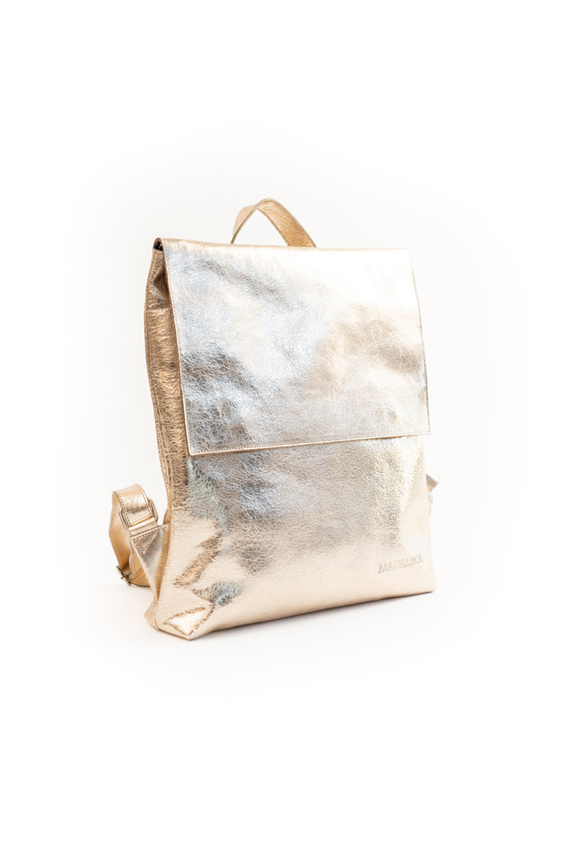 Mochila Simone<br/>Dorado Champaña craque