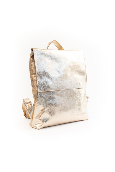 Mochila Simone<br/>Dorada Champaña craque