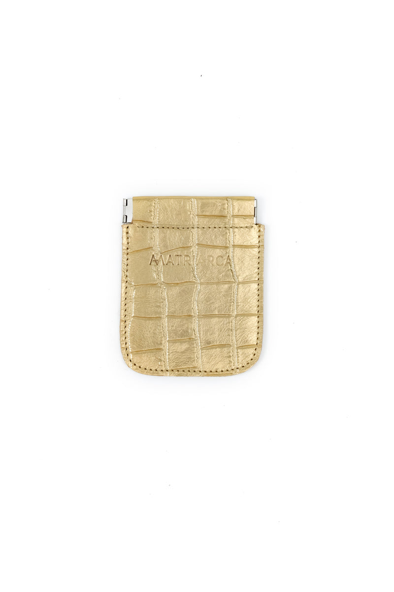 Monedero <br/> Croco Dorado