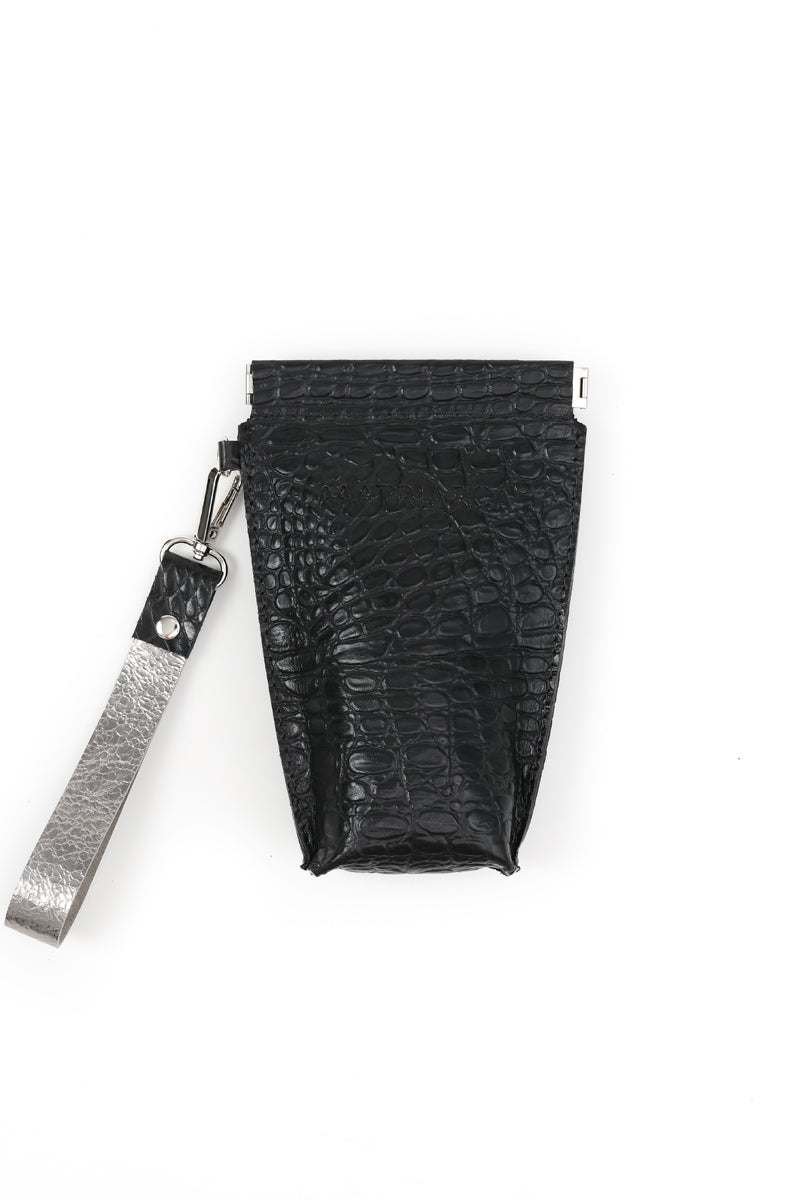 Estuche Ari <br/> croco negro