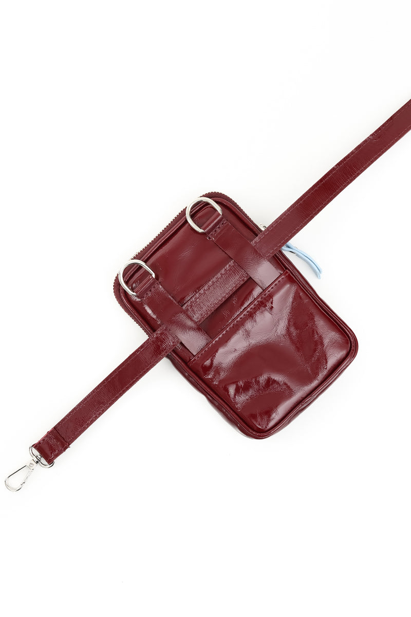 Porta celular Mae <br/> richato burdeo con celeste