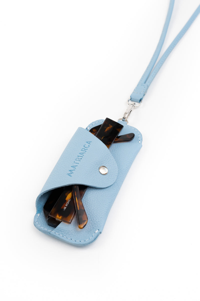 Porta lentes <br/> celeste