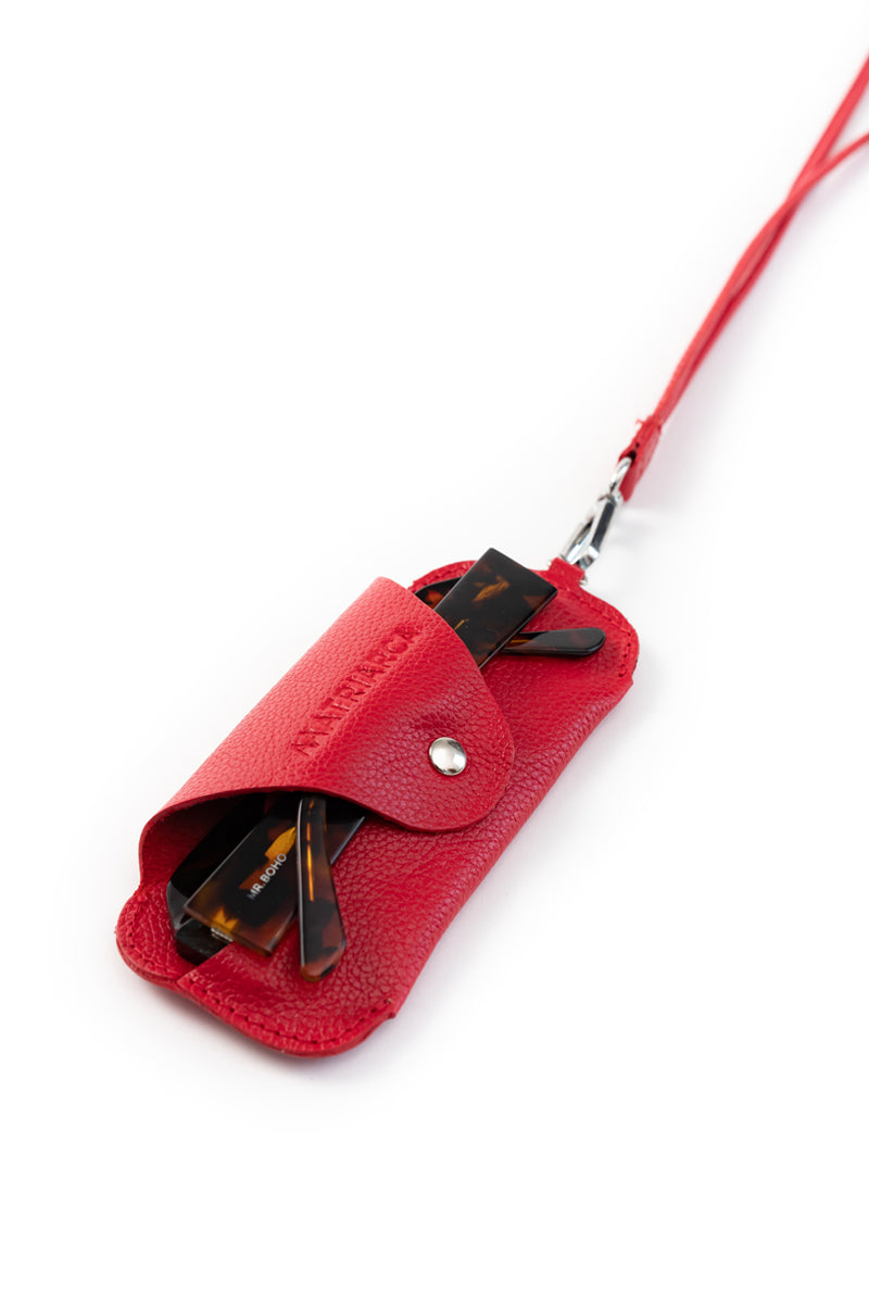 Porta lentes <br/> rojo