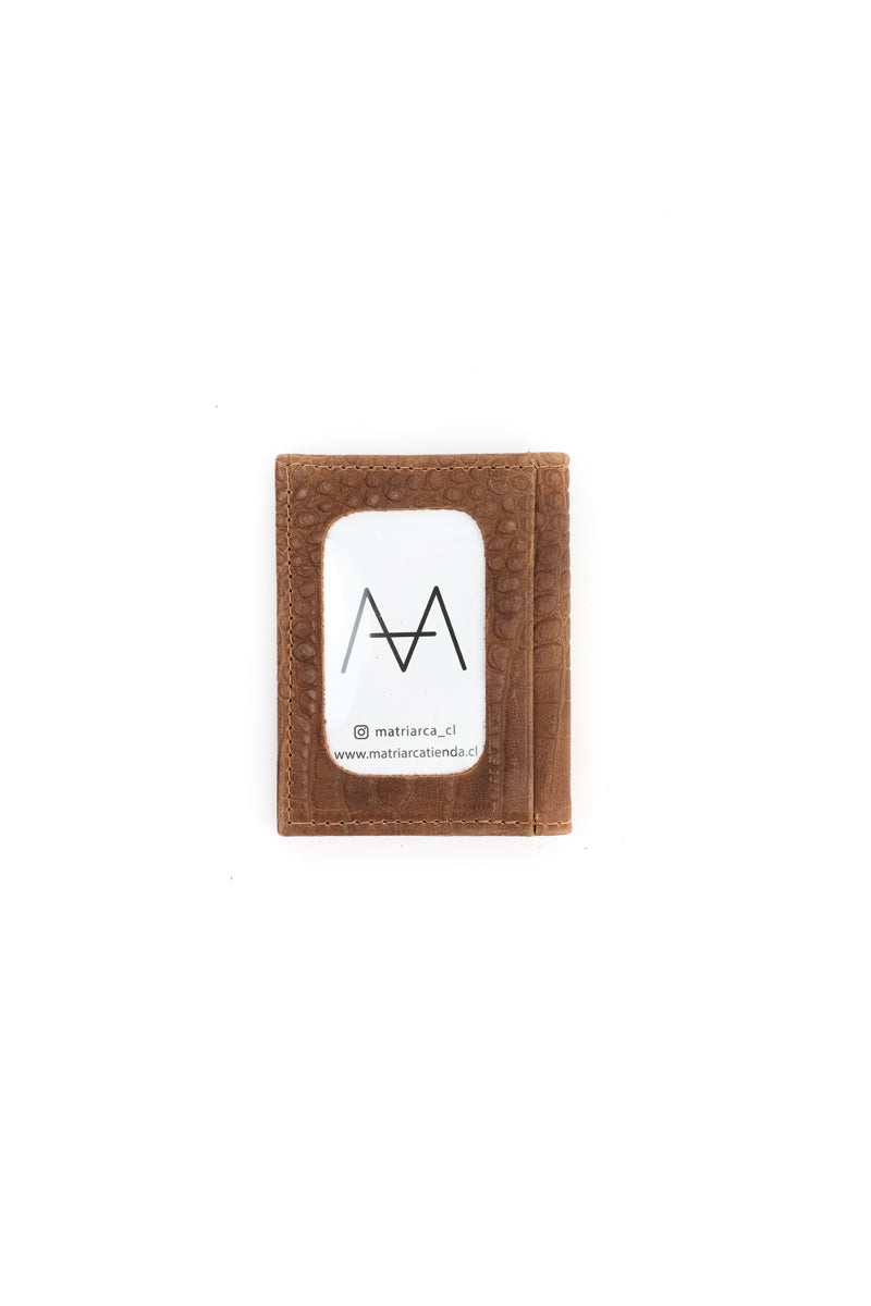 Porta documentos <br/> croco café