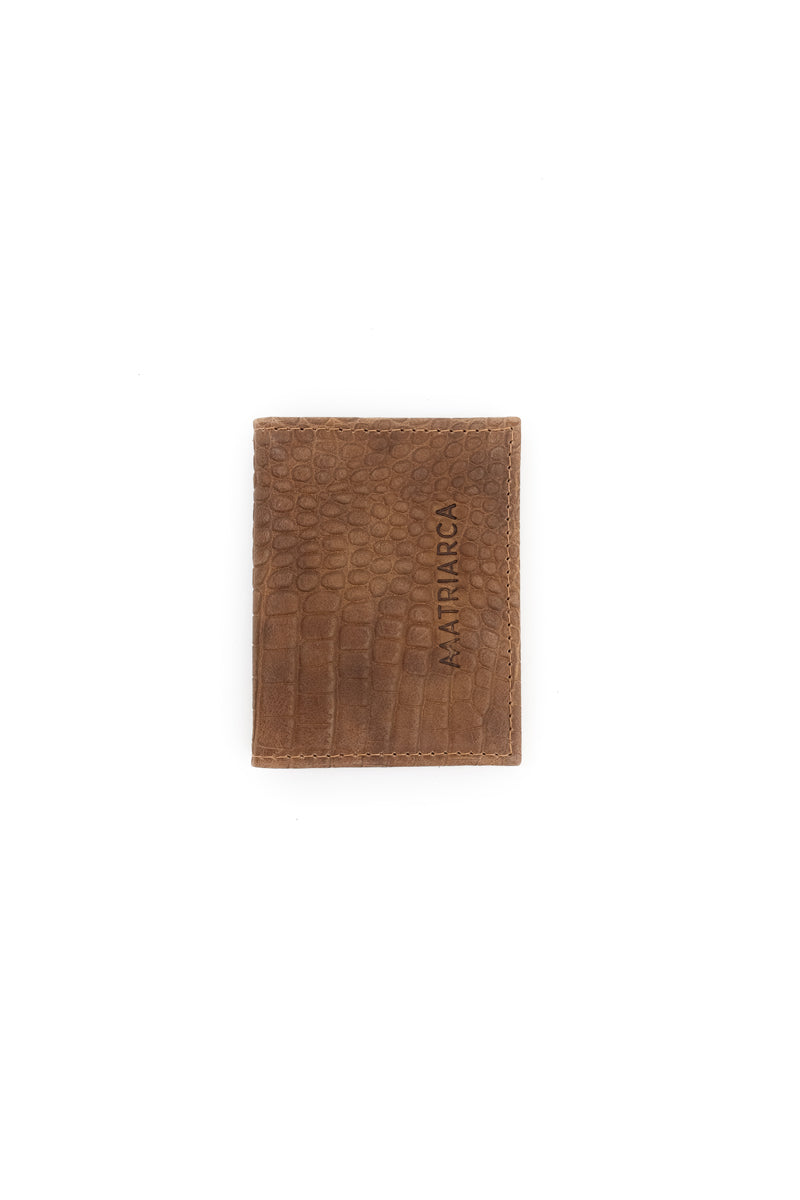 Porta documentos <br/> croco café