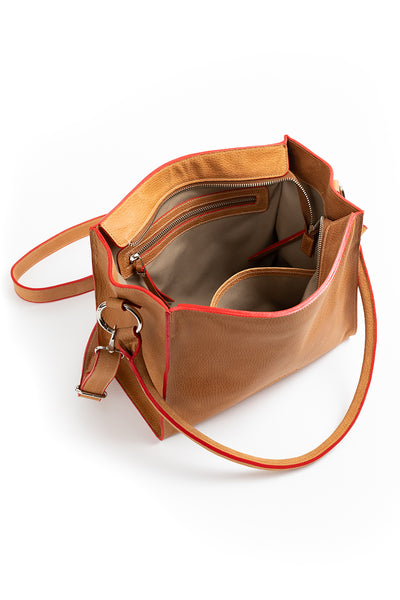 Cartera Mariana <br/> Camel Rustico