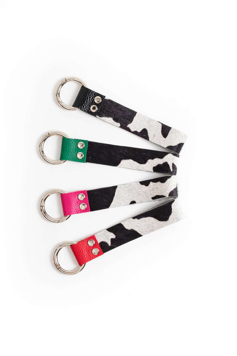 Llavero argolla pelo vaca