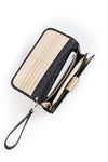 Billetera Petra <br/> Caimán negro con champaña