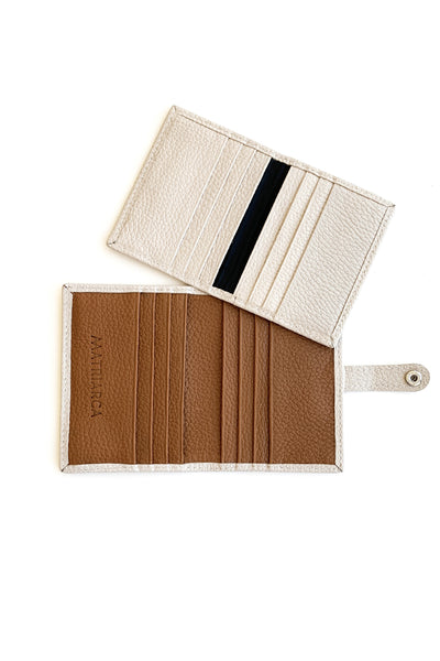 Billetera Tarjetero Emi <br/> Camel con marfil