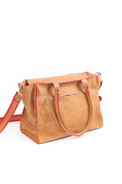 Cartera Delfina <br/> Camel Rústico
