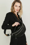 Riñonera Filippa <br/> Negra con print