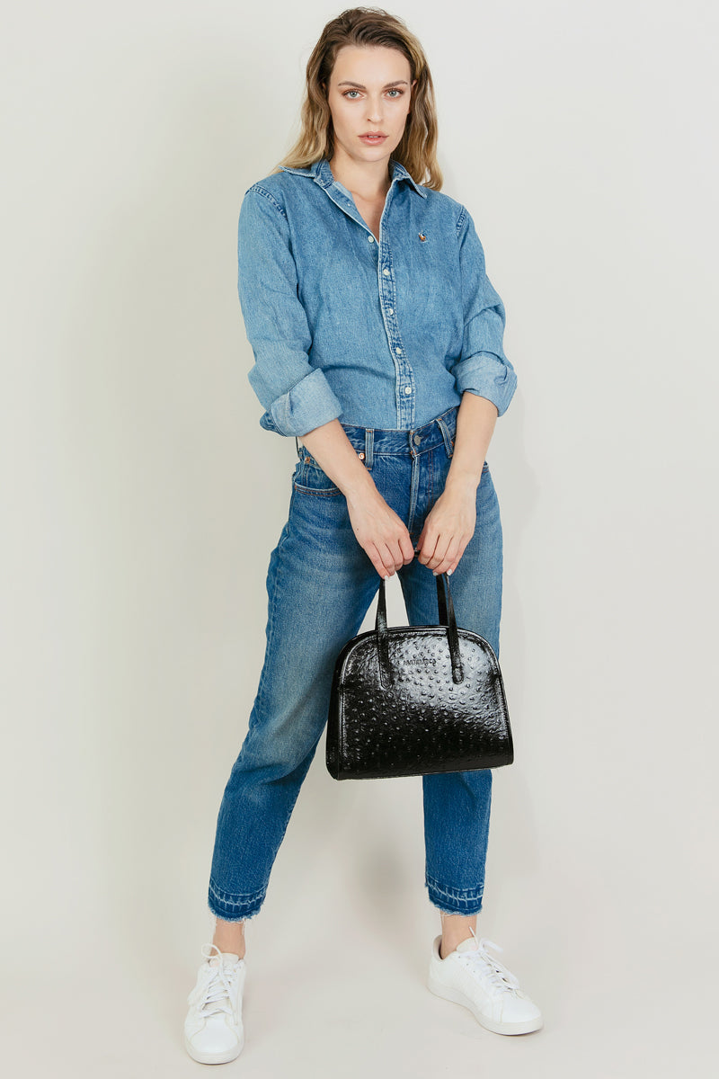 Cartera Josefa &lt;br/&gt; Negro Avestruz