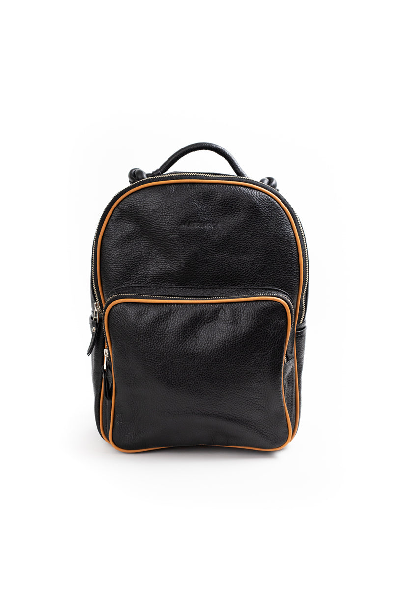 Mochila Olivia <br/> Negra con vivo Camel