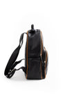 Mochila Olivia <br/> Negra con vivo Camel