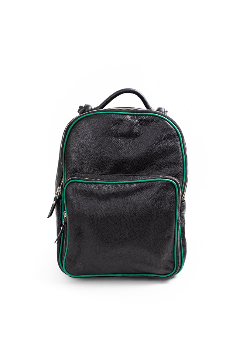 Mochila Olivia <br/> Negra con vivo Verde