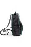 Mochila Olivia <br/> Negra con vivo Verde