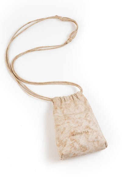 Porta celular Clara <br/> Marfil con camel