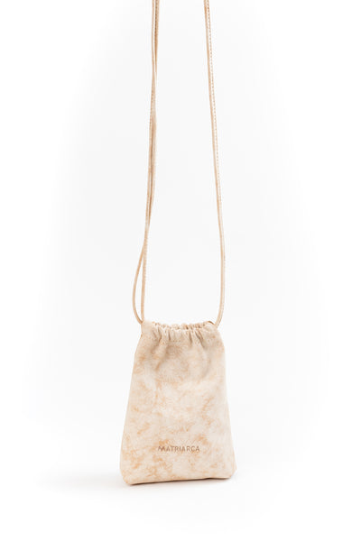 Porta celular Clara <br/> Marfil con camel