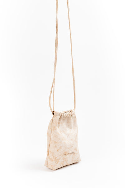 Porta celular Clara <br/> Marfil con camel