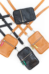 Porta celular Mae <br/> camel con lima