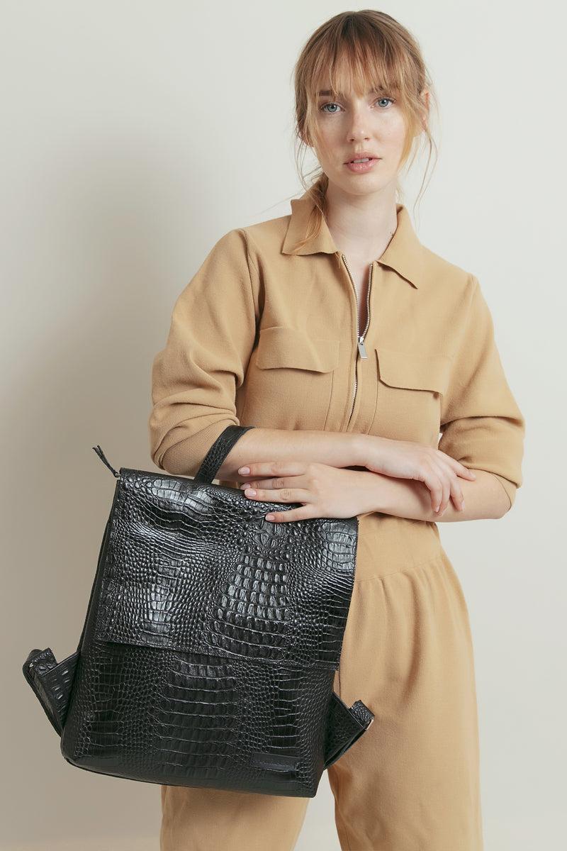 Mochila Simone<br/> Negro caimán